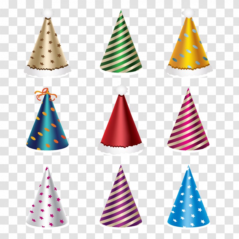 Christmas New Year's Day Party Greeting & Note Cards - Hats Transparent PNG