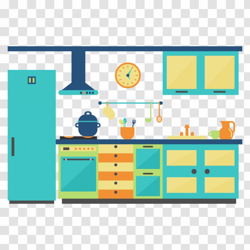 Kitchen Cabinet Utensil Interior Design Services - Cupboard - Vector Transparent PNG