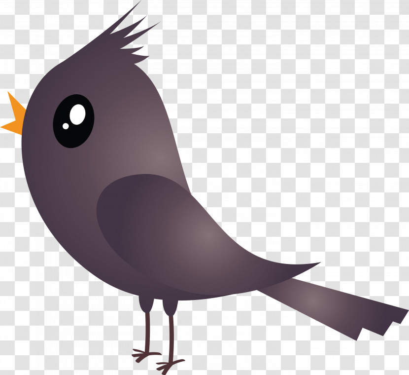 Bird Cartoon Beak Perching Bird Tail Transparent PNG