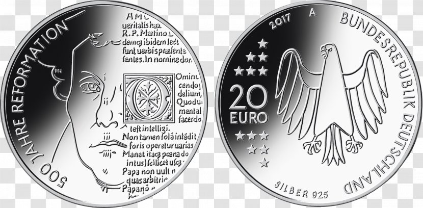 Commemorative Coin Silver Medal Collecting - German Euro Coins Transparent PNG