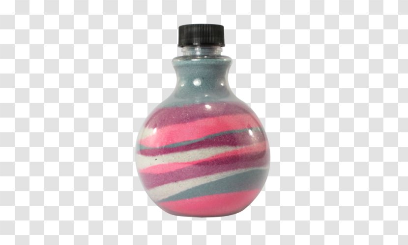 Bottle Glass Vase Liquid Magenta Transparent PNG