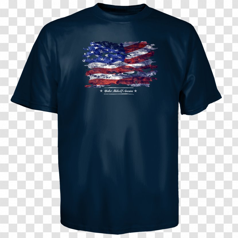 Long-sleeved T-shirt Hoodie Dallas Wings - Syracuse Orange - Watercolor American Flag Transparent PNG