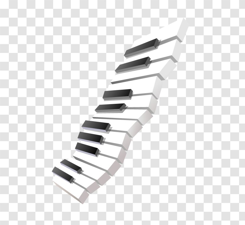 Musical Keyboard Piano Electronic - Black And White - Beautiful Cute Transparent PNG