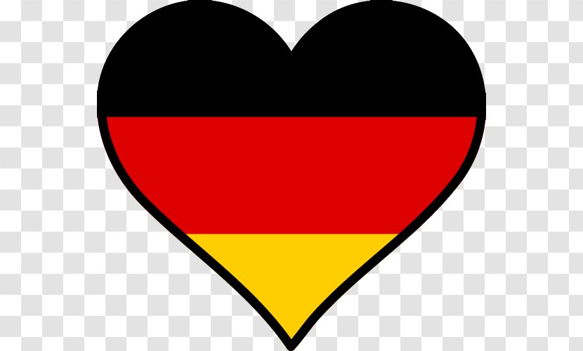 Flag Of Germany United States National - Heart Transparent PNG