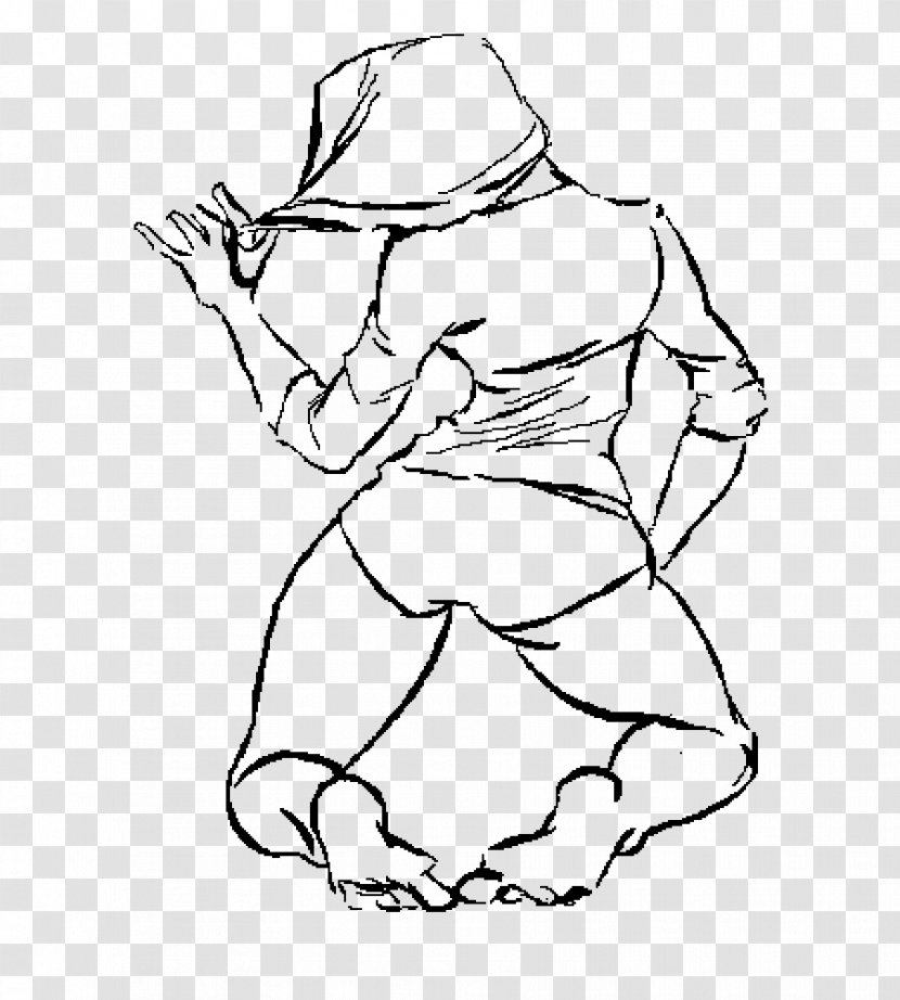 Line Art Drawing Finger Cartoon - Silhouette - Female Body Figure Transparent PNG