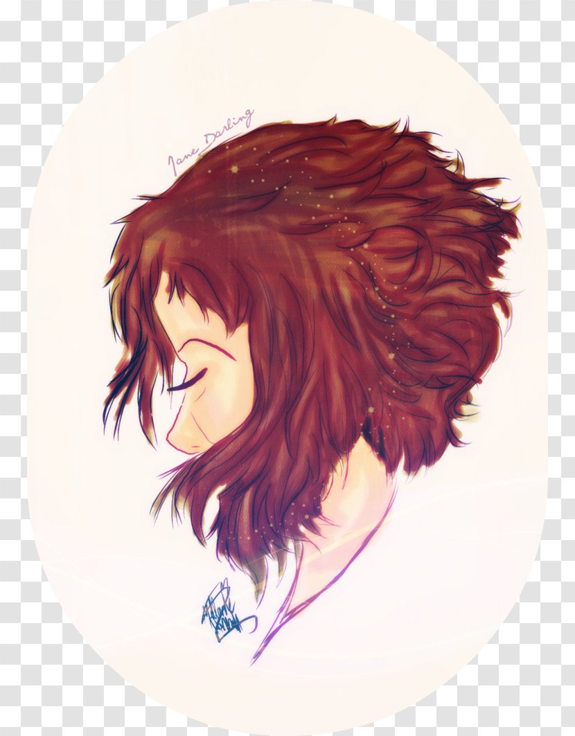 Hair Coloring Illustration Brown Red Violet - Portrait - Never Let Them See You Cry Transparent PNG