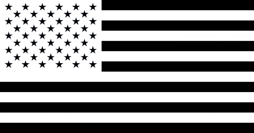 Flag Of The United States Black Clip Art - Monochrome Photography - American Transparent PNG