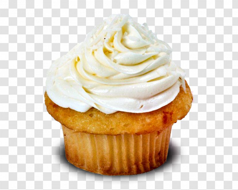 Cupcake Muffin Buttercream Cream Cheese - Vanilla Transparent PNG