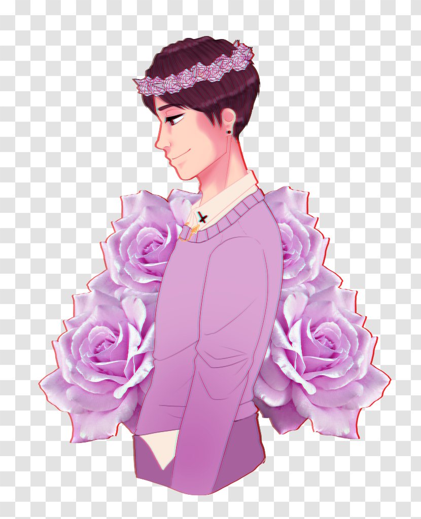 Dan Howell And Phil Pastel Floral Design YouTuber - Tree - Flowers Crown Transparent PNG