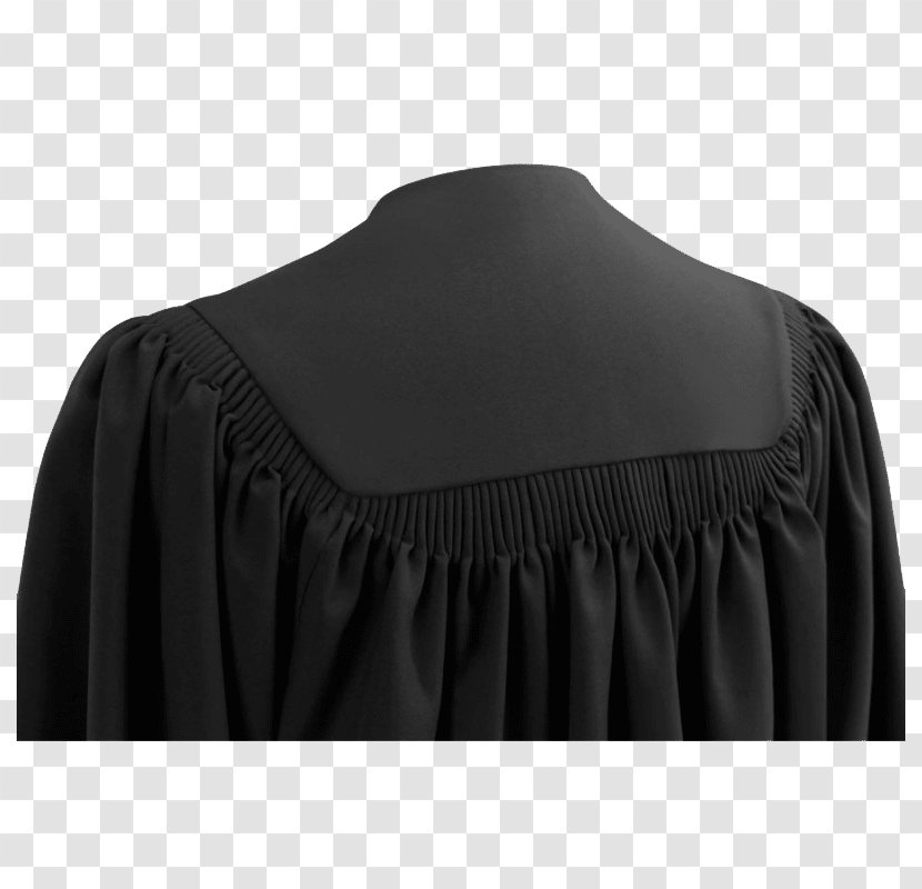 Shoulder Sleeve Neck Outerwear Black M - Graduation Gown Transparent PNG