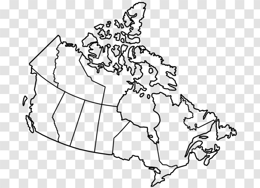 Provinces And Territories Of Canada Blank Map World - Heart Transparent PNG