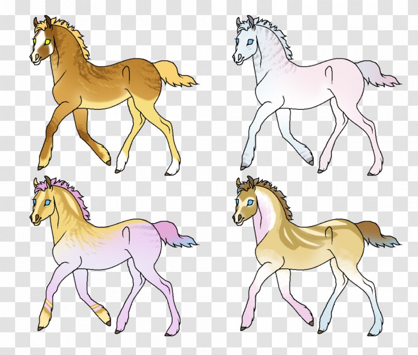 Mustang Foal Colt Stallion Mane - Golden Girls Transparent PNG