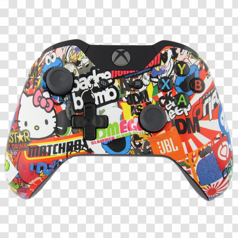 Game Controllers Video Consoles Joystick Xbox One PlayStation 4 - Playstation - Sticker Bomb Transparent PNG
