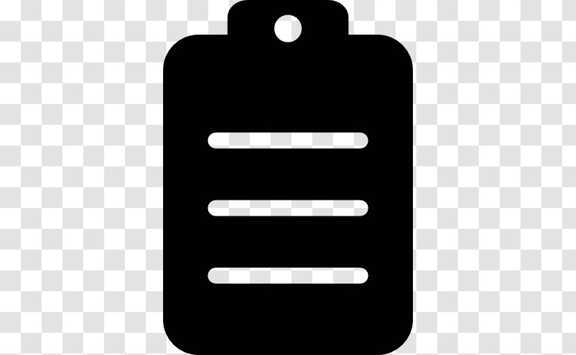 Clipboard WordPad - Black And White - Writtern Vector Transparent PNG