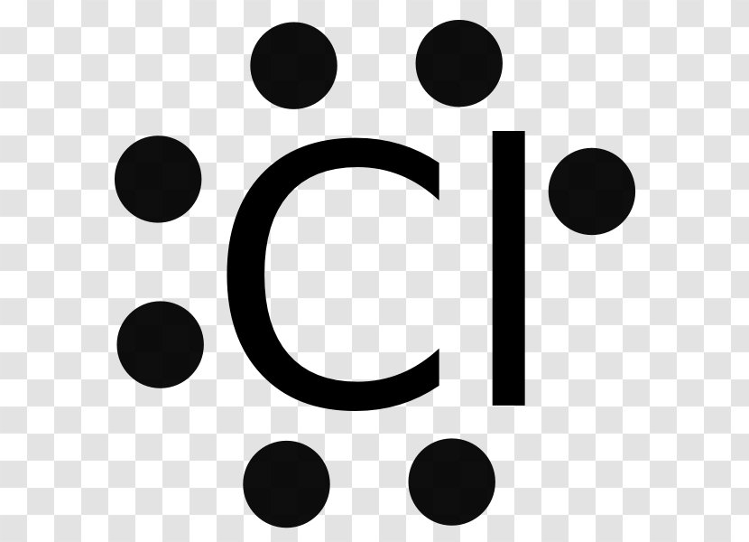 Lewis Structure Electron Chlorine Diagram Chloride - Monochrome Photography - Brand Transparent PNG