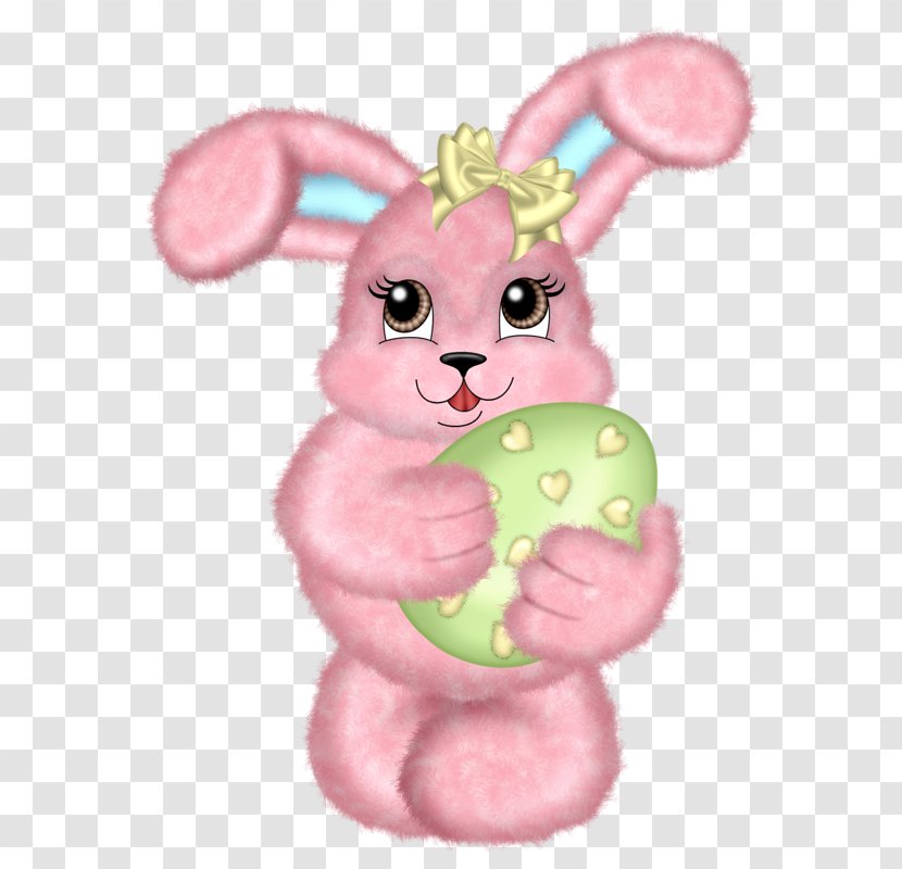 Rabbit Easter Bunny Cartoon - Rabits And Hares - Pink Transparent PNG