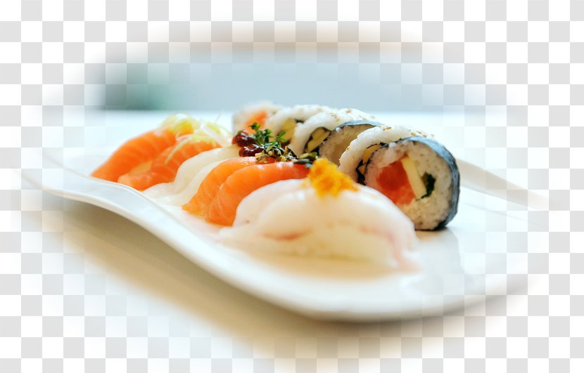 California Roll Sashimi Gimbap Smoked Salmon Sushi - Japanese Cuisine - Takeaway Transparent PNG