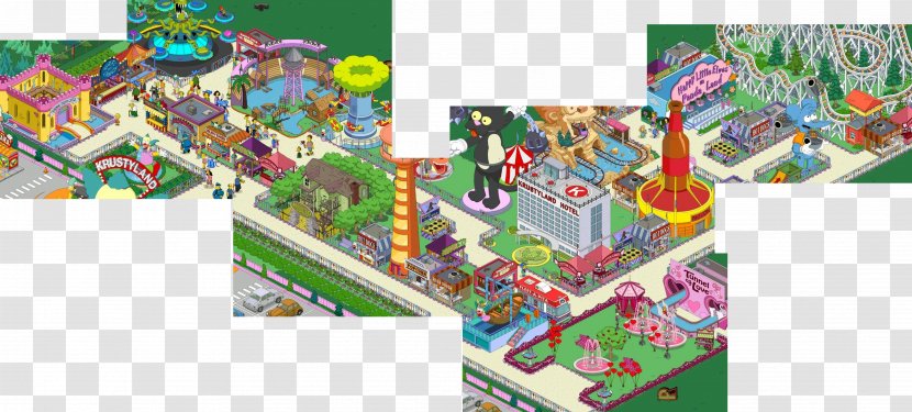 The Simpsons: Tapped Out Amusement Park Game Entertainment Playground - Games - Roller Coaster Transparent PNG