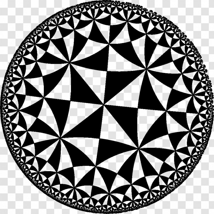 圆极限IV Circle Triangle Geometric Shape Pattern - Caio Castro - Black And White Transparent PNG