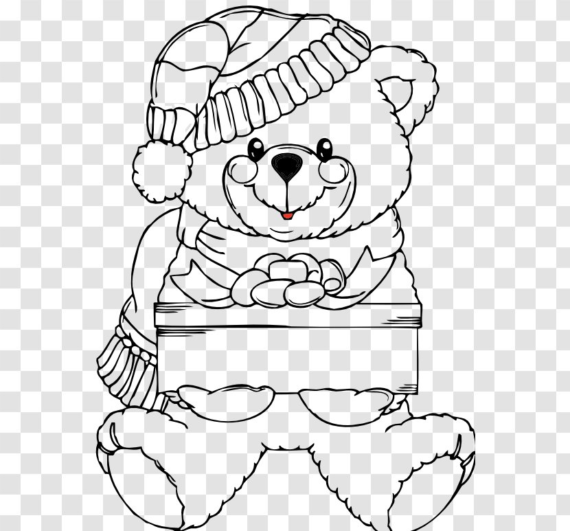 Winnie The Pooh Smokey Bear Polar Brown - Silhouette - Christmas Black And White Pictures Transparent PNG