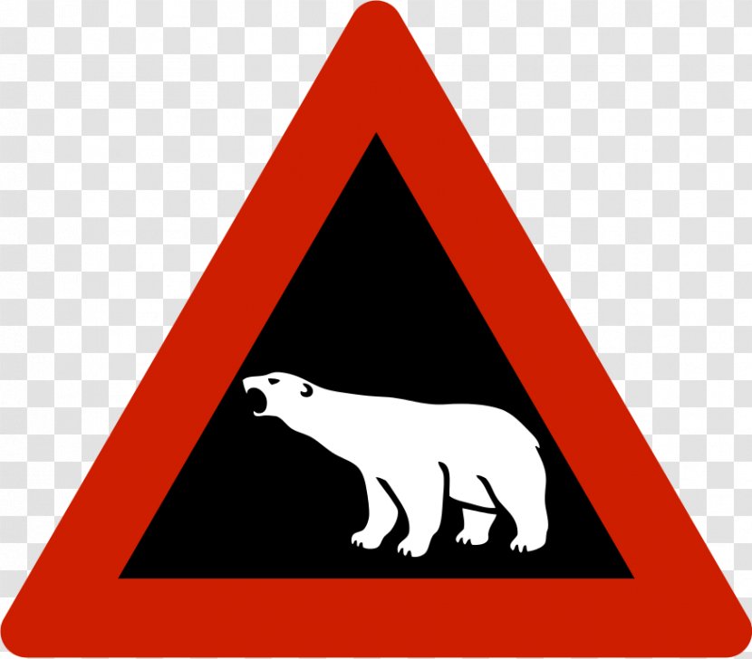 Polar Bear Warning Sign Svalbard Traffic - Tundra Buggy - Driving Transparent PNG