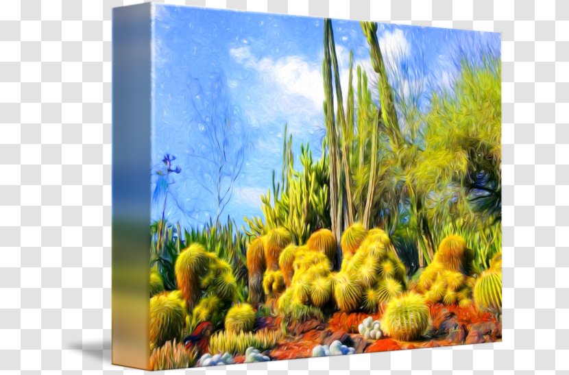Majorelle Blue Garden Ecosystem Aquarium Plant - Landscape - Van Gogh Transparent PNG