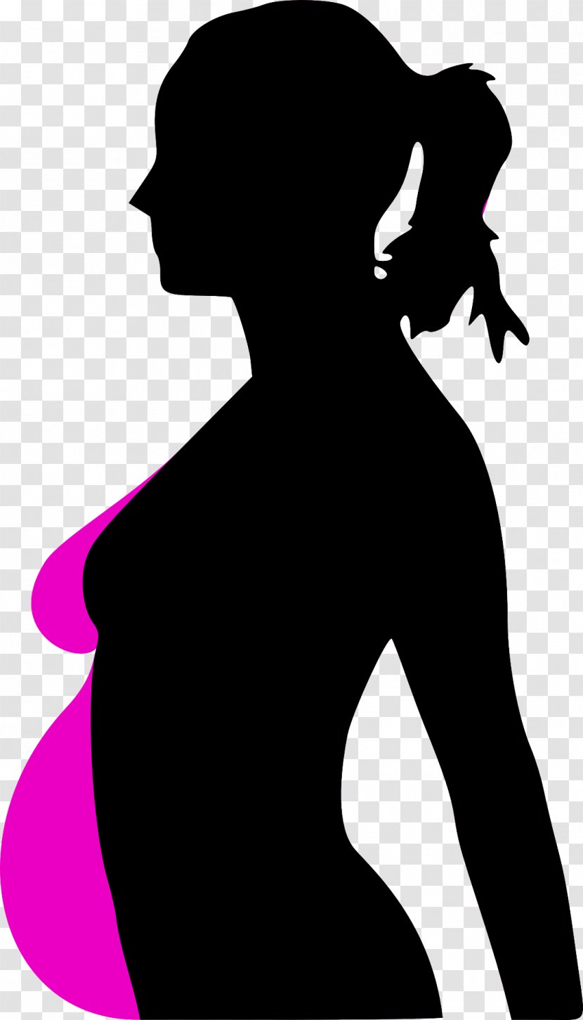 Teenage Pregnancy Woman Clip Art - Silhouette - Sillhouette Transparent PNG