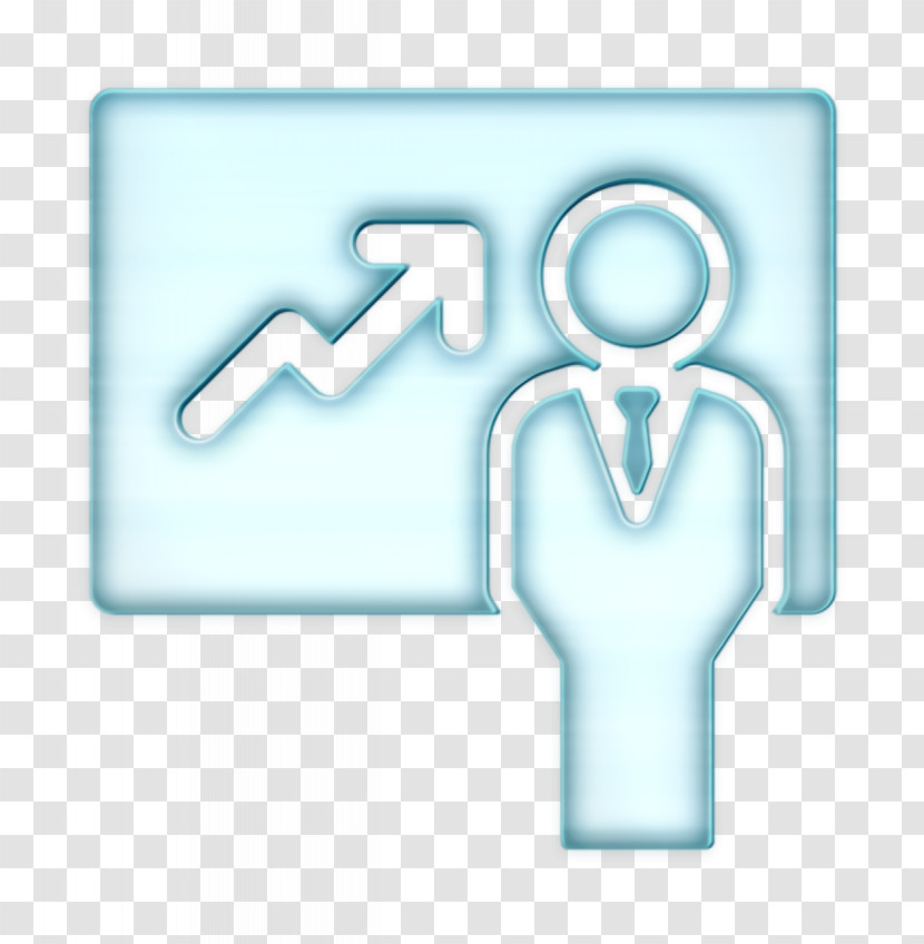 Businessman Icon Presentation Icon Filled Management Elements Icon Transparent PNG