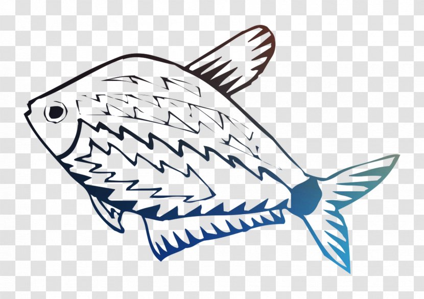 Clip Art Fauna Line Pattern - Triggerfish Transparent PNG