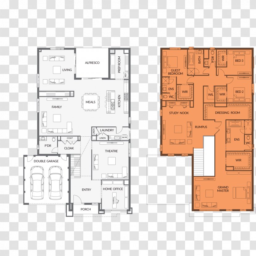 Floor Plan Bedroom House Product - Square Meter - Guest Design Ideas Transparent PNG