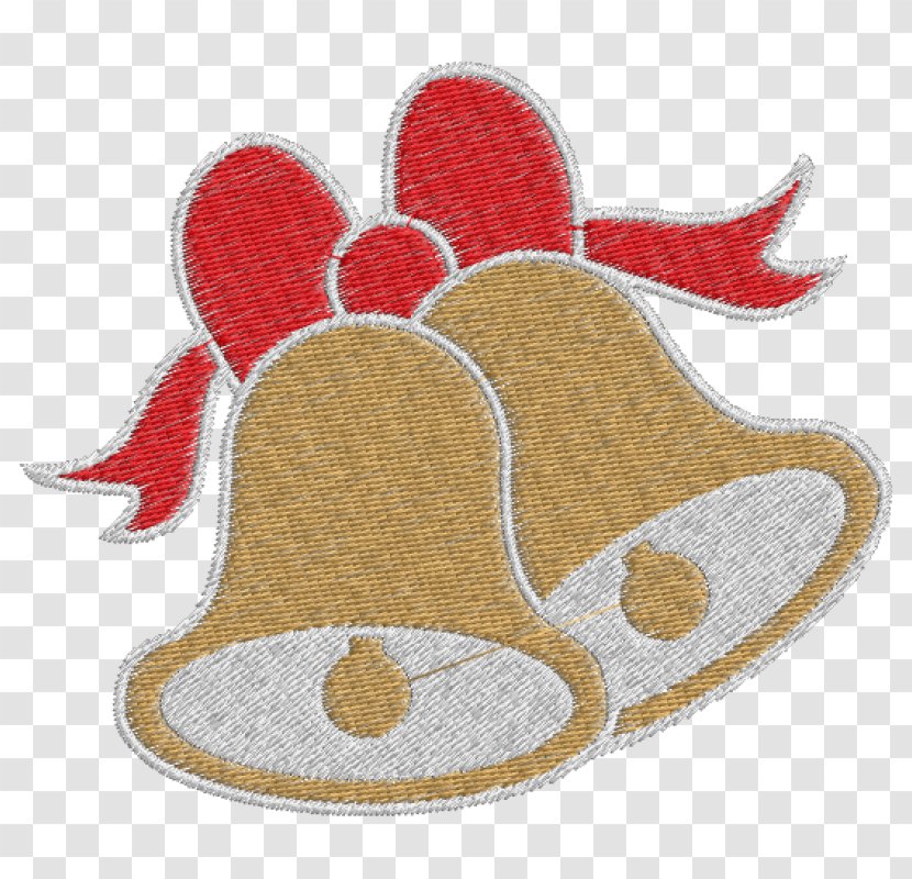 Christmas Embroidery Bell - Black And White Transparent PNG