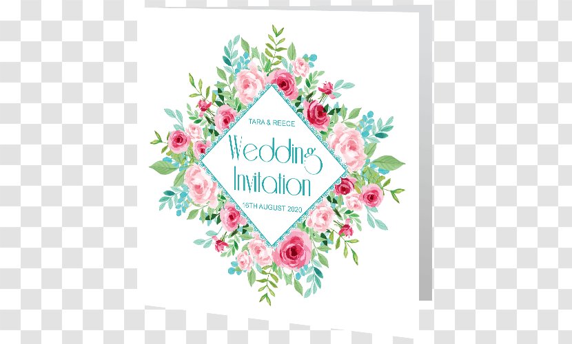 Wedding Invitation Floral Design Greeting & Note Cards - Painting - Roses Watercolour Transparent PNG
