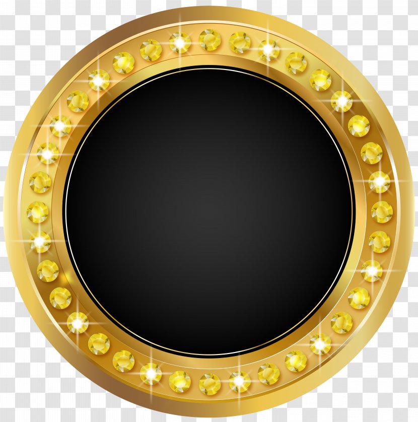 Seal Clip Art - Autocad Dxf - Gold Black Transparent Image Transparent PNG