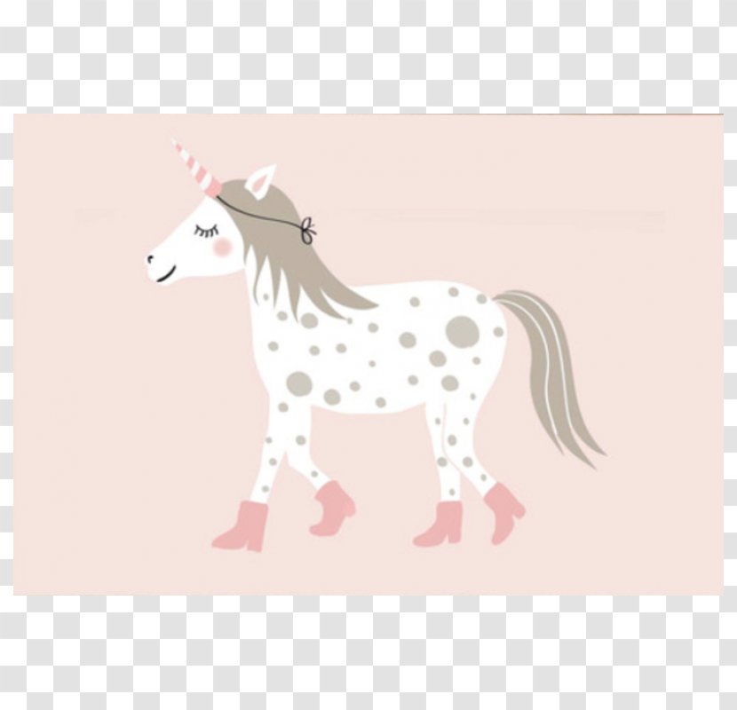Unicorn Poster Horse Paper Pink - White - A3 Transparent PNG