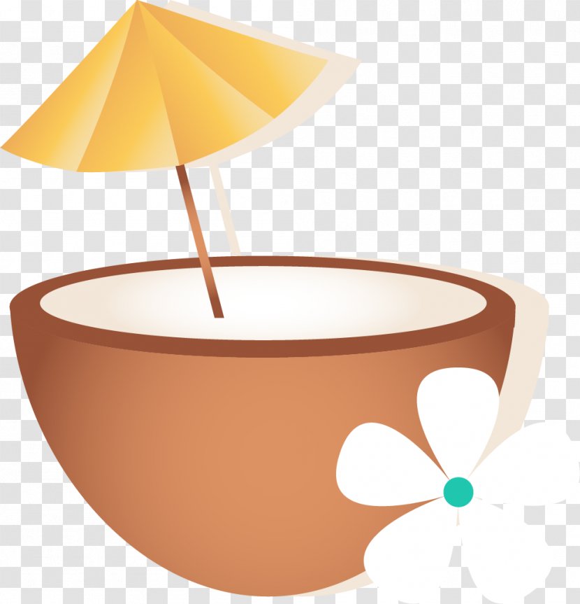 Google Images Clip Art - Drinkware - Hand Painted Yellow Coconut Transparent PNG