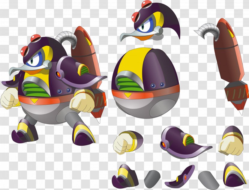 Mega Man X7 Sprite Penguin - Bird Transparent PNG