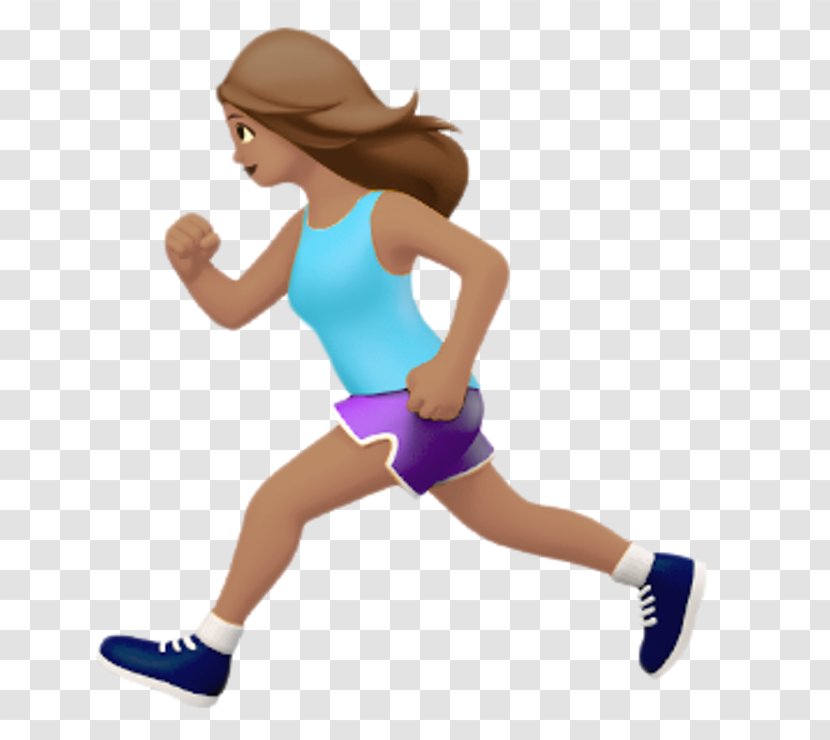 Emoji IOS 10 The Female Runner Running - Tree Transparent PNG