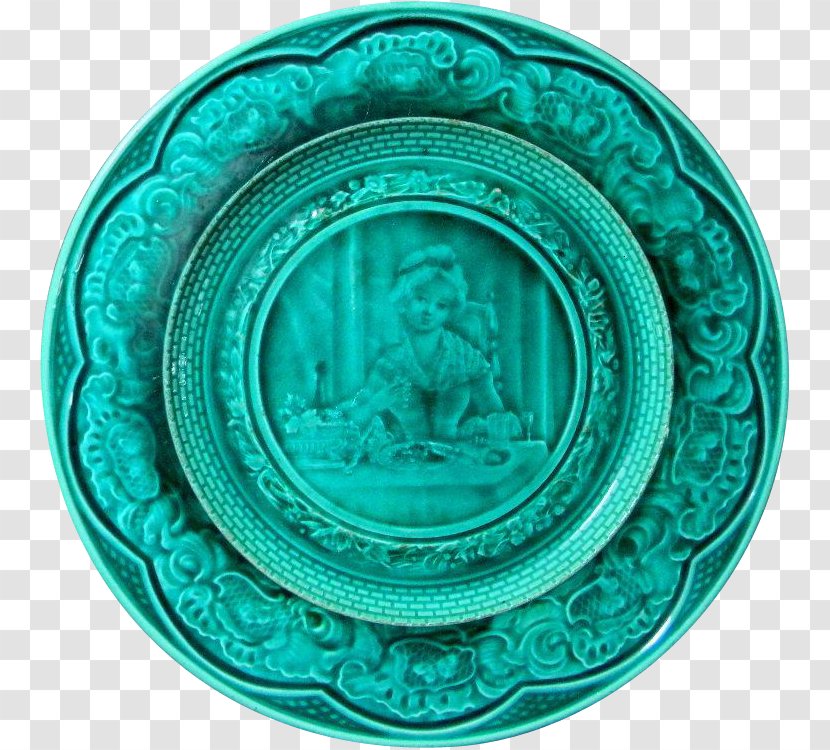 Plate Platter Circle Turquoise Tableware Transparent PNG