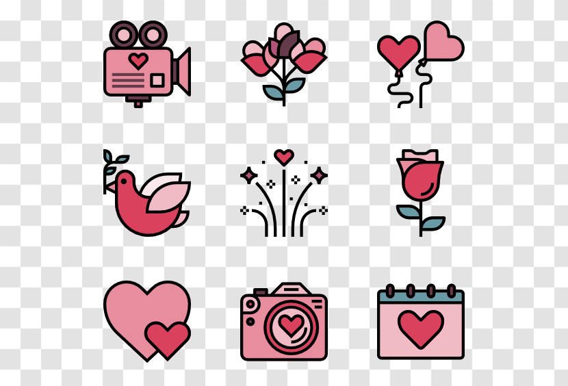 Cartoon Valentine's Day Pink M Clip Art - Tree - Wedding Pack Transparent PNG