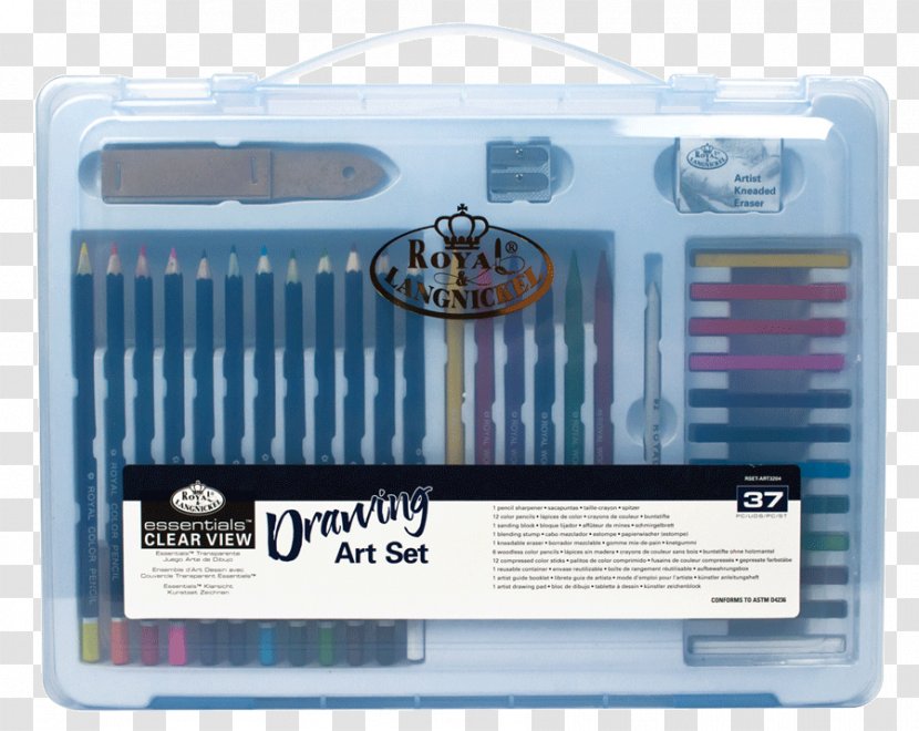 Drawing Essentials Clear View Art Set Painting Watercolor Artist Royal Brush Pencil Premier Box - Brand Transparent PNG