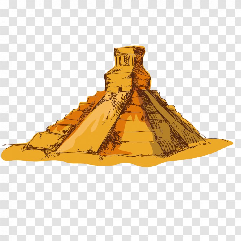 Mexico Pyramid - Cone - Hand-painted Transparent PNG