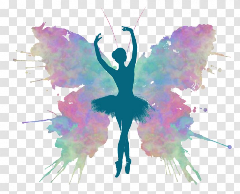 Butterfly Ballet Dancer Watercolor Painting Transparent PNG