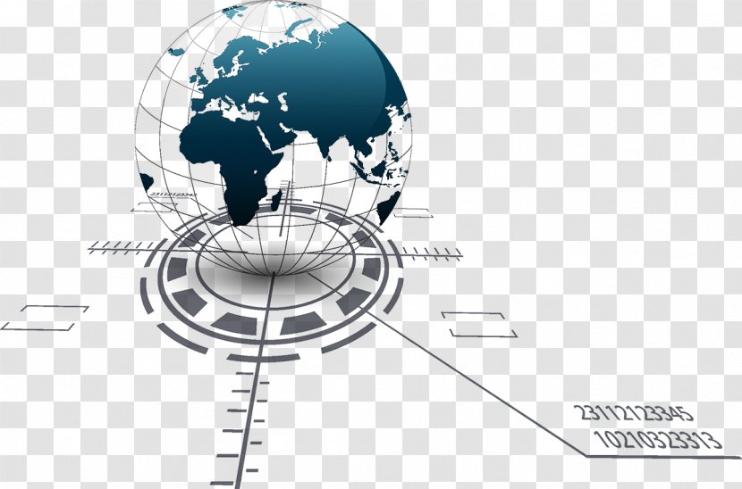 Globe World Map Wall Decal - Internet Technology Transparent PNG