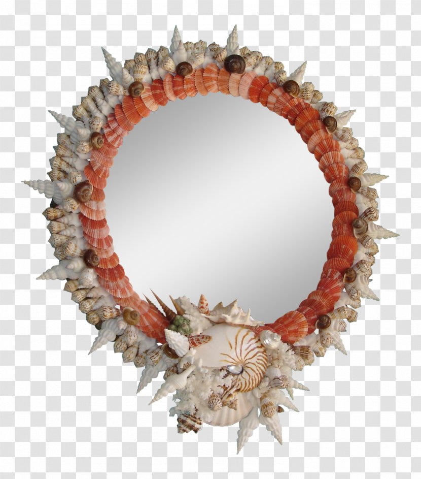Antique Chairish Collection Shellcraft Wall - Mirror - Creative Wreath Transparent PNG