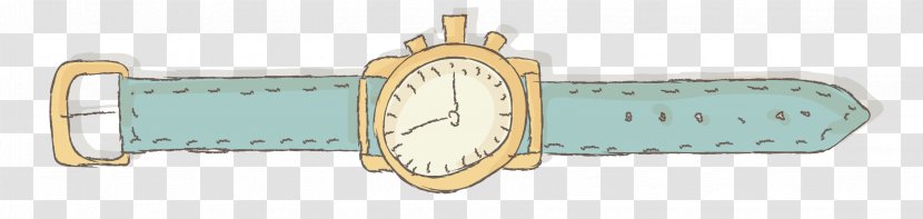 Watch Clock Cartoon - Hand-painted Transparent PNG