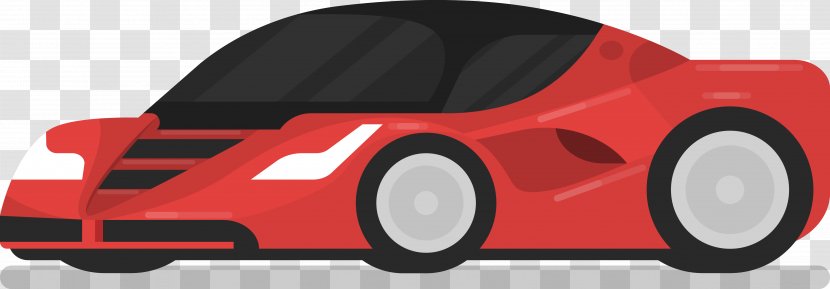 Sports Car Wheel Luxury Vehicle Compact - Animation - Red Cartoon Transparent PNG