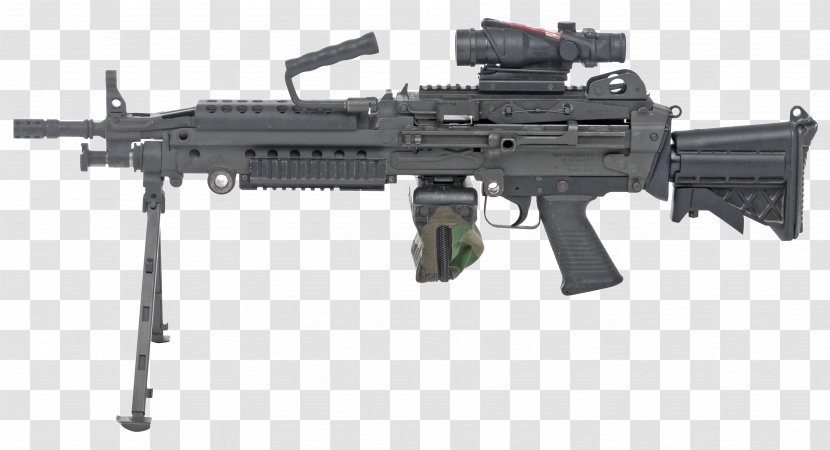 M249 Light Machine Gun Squad Automatic Weapon Magazine FN Minimi - Watercolor Transparent PNG