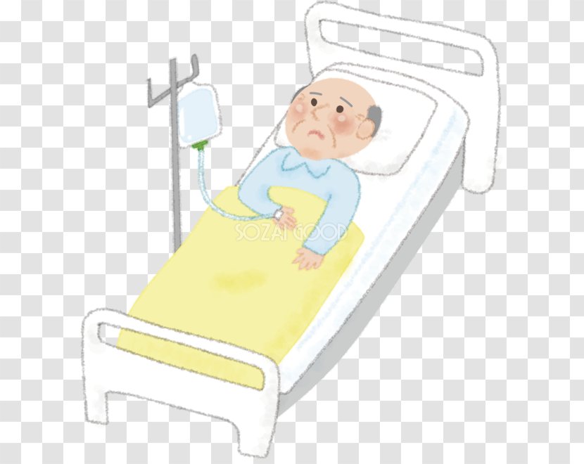 Hospital Inpatient Care Grandfather Old Age - Material - Bed Transparent PNG