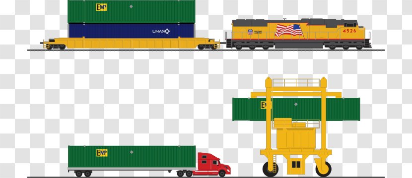 Railroad Car Train Rail Transport Cargo Intermodal Freight Transparent PNG