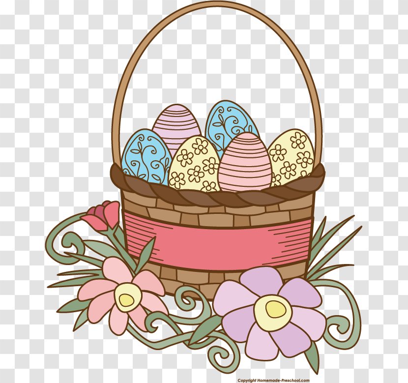 Easter Basket Clip Art - Flower - Srt Transparent PNG